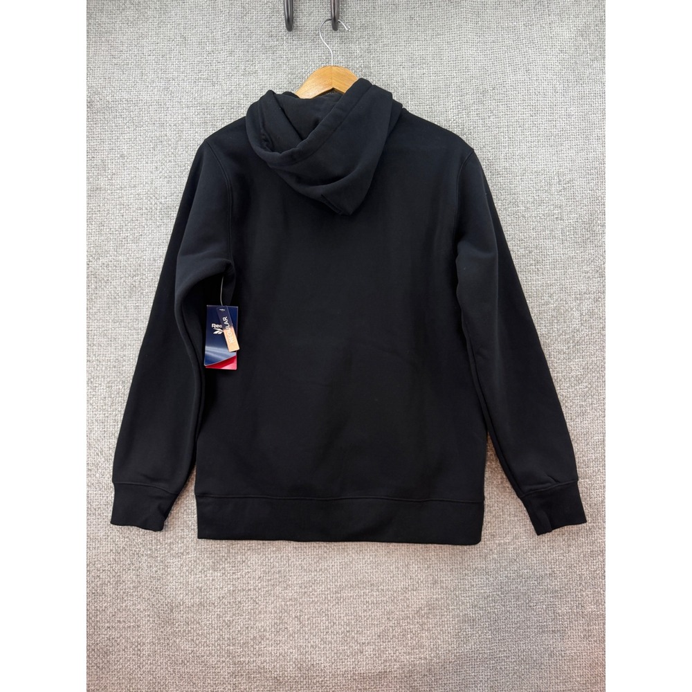 Reebok Patent‎ Hoodie Mens S Black Fleece Pullover Hand Pocket Active Outdoor - Picture 3 of 11